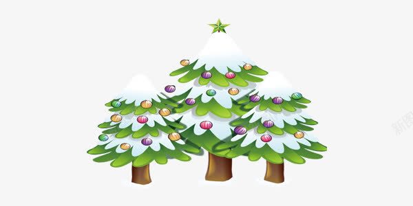 卡通绿色清新圣诞树装饰png免抠素材_88icon https://88icon.com 卡通 圣诞 树木 清新 绿色