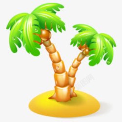 卡通椰子树装饰素材