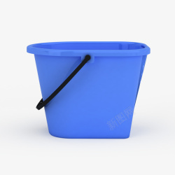 蓝色塑料水桶塑料提手素材