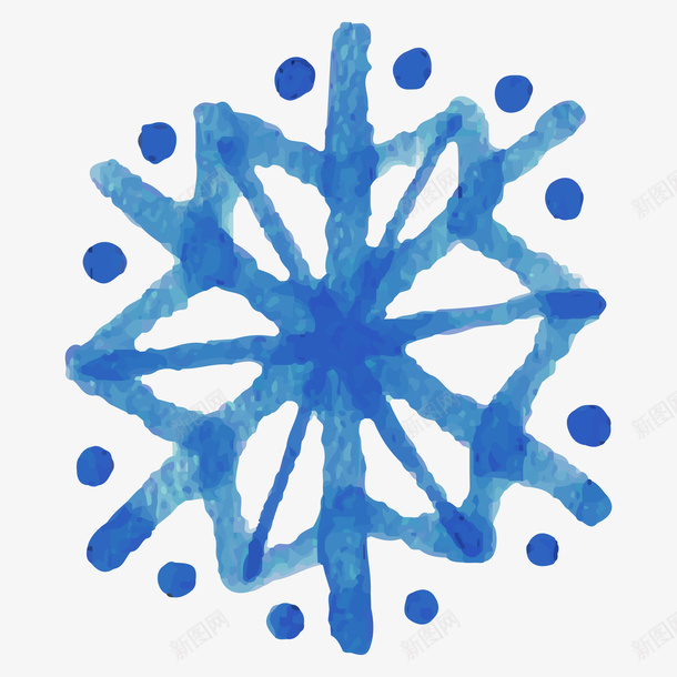 水彩雪花插画矢量图eps免抠素材_88icon https://88icon.com 水彩风格矢量插画 雪插画素材 雪花素材 矢量图