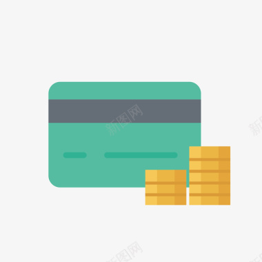 信用卡在线支付卡通信用卡金融管理分析标矢量图图标图标
