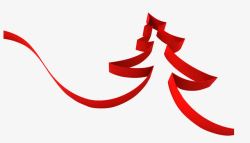 圣诞树飘带素材