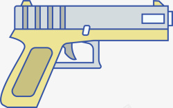 动漫手绘装备手枪矢量图素材
