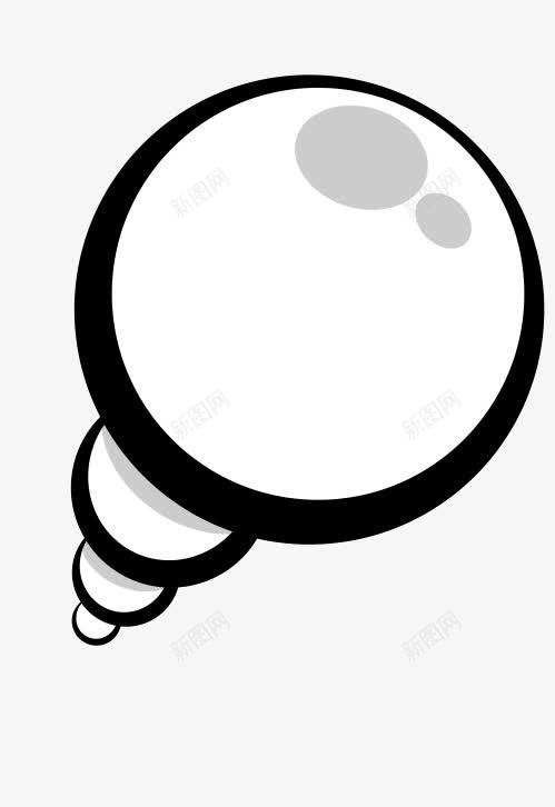 奇特的对话框png免抠素材_88icon https://88icon.com 圆形对话栏 对话框 对话边框 黑白