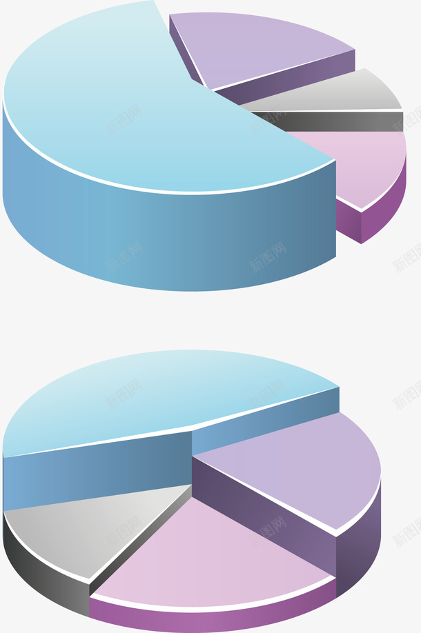 饼状统计数据图表矢量图ai免抠素材_88icon https://88icon.com PPT 数据统计 统计图表 饼状图形 饼状统计 矢量图