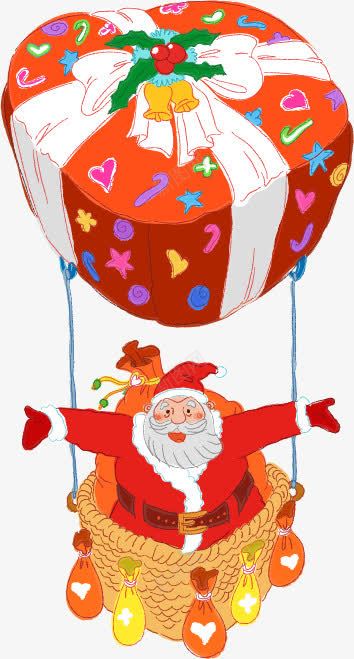 礼物降落伞png免抠素材_88icon https://88icon.com 圣诞老人 礼物 降落伞