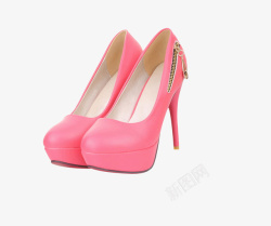 粉红色高跟鞋素材