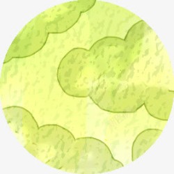 创意手绘水彩绿色的植物文理图案素材