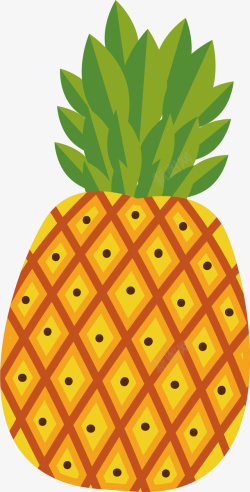 黄色的菠萝矢量图素材