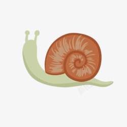 卡通可爱蜗牛简笔画素材