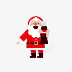 扁平化圣诞老人素材