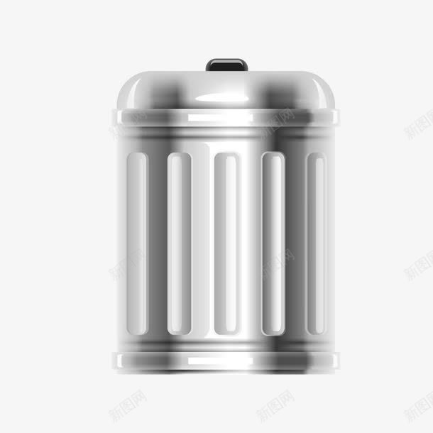 灰色渐变金属质感垃圾桶矢量图ai免抠素材_88icon https://88icon.com 垃圾桶 渐变 灰色 质感 金属 矢量图