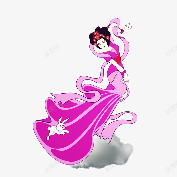 卡通嫦娥psd免抠素材_88icon https://88icon.com 中秋节 动漫嫦娥 卡通人物 卡通嫦娥 嫦娥 手绘嫦娥
