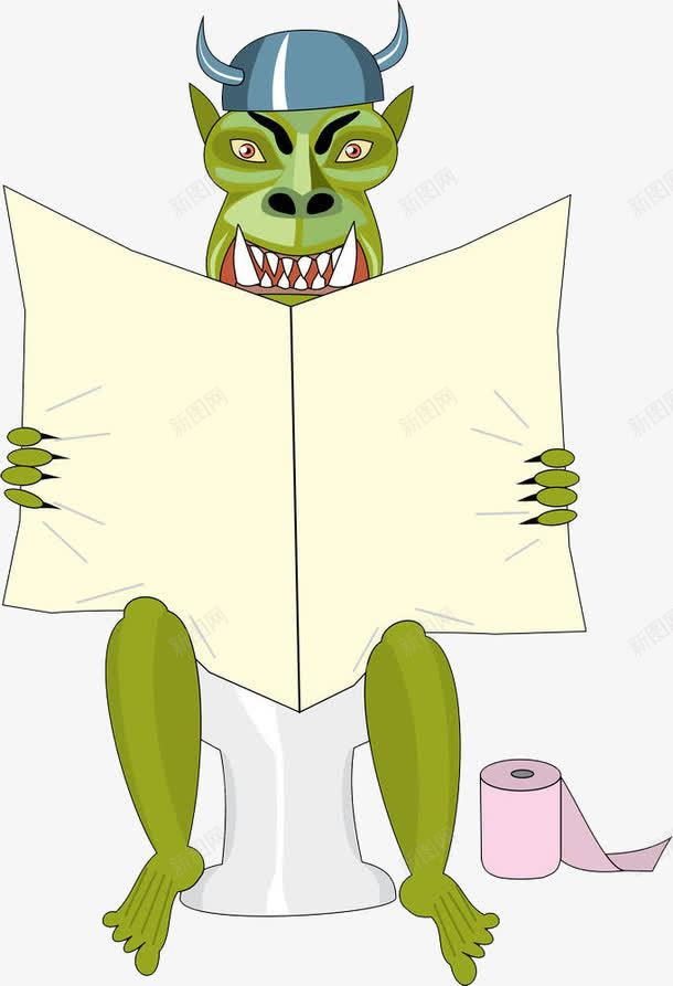 蹲坑看报纸的怪兽png免抠素材_88icon https://88icon.com 上厕所 公测 坑 塑料材质 大便 拉肚子 看报 茅厕 茅坑 蹲厕所 蹲马桶 马桶