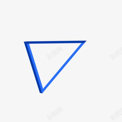 蓝色三角形漂浮psd免抠素材_88icon https://88icon.com 三角形 漂浮 素材 蓝色