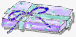 手绘精美礼盒背景素材