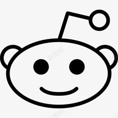 冬天的性格Reddit的社会标志特征图标图标