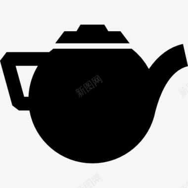 茶茶壶的轮廓图标图标