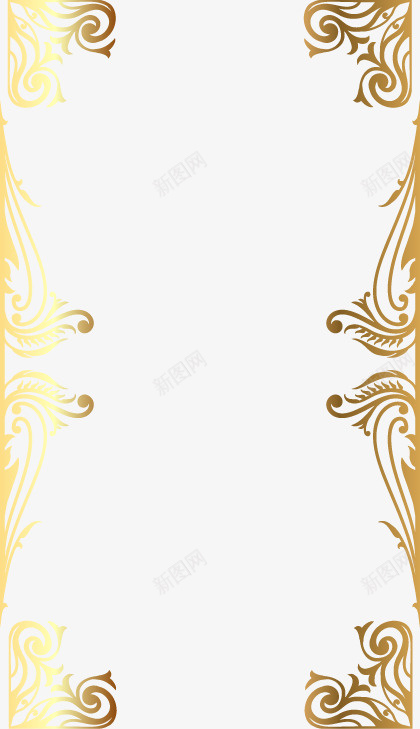精美金色花纹边框矢量图ai免抠素材_88icon https://88icon.com 精美 花纹 边框 金色 矢量图