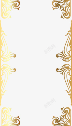 精美金色花纹边框矢量图素材