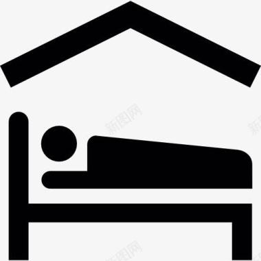人躺在床上在家图标图标
