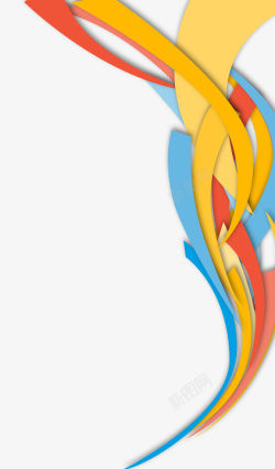 线条彩带素材
