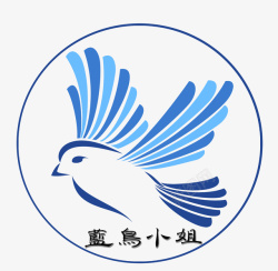 蓝鸟图标蓝鸟小姐LOGO图标高清图片