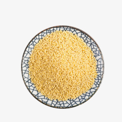 盘子里的养生食物小米素材