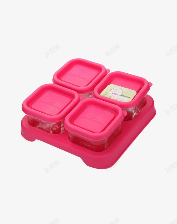 玻璃食物存储盒png免抠素材_88icon https://88icon.com 产品实物 存储盒 粉色