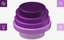紫色渐变饼形图素材
