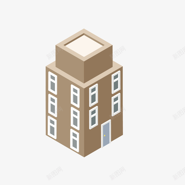 灰色建筑矢量图ai免抠素材_88icon https://88icon.com 建筑 柱形 灰色 玻璃 窗户 立方体 蓝色 矢量图