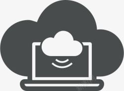 云云计算沟通连接连接笔记本电脑素材