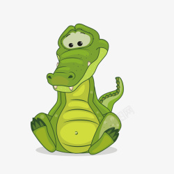 绿色小鳄鱼绿色的卡通小鳄鱼高清图片