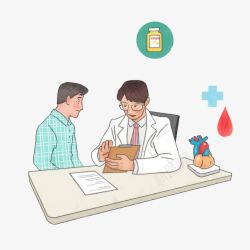 手绘医生素材