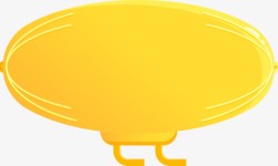 黄色热气球装饰素材