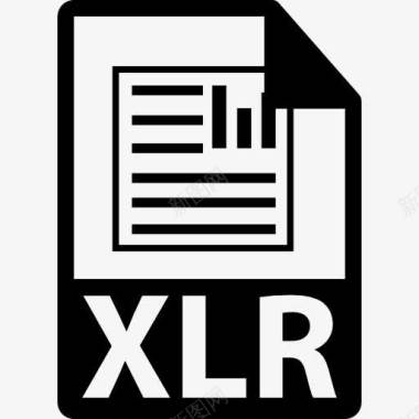延伸路面XLR文件格式变图标图标