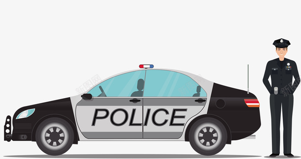 一个警察与黑色警车矢量图eps免抠素材_88icon https://88icon.com 一个警车 矢量警察 矢量警车 警察 警车 警车PNG 矢量图