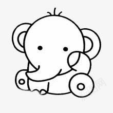 卡通大象png免抠素材_88icon https://88icon.com 动物 卡通 可爱 大象 白色