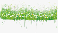 绿色清新花丛装饰图案矢量图素材