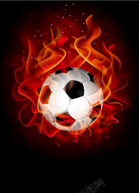 矢量火焰足球背景背景