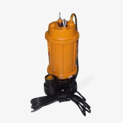 橙色带电线潜水泵素材