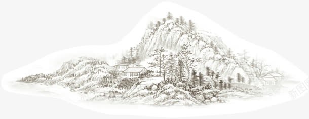 山的风景画png免抠素材_88icon https://88icon.com 山 白色 风景画