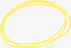 手绘黄色圈圈艺术海报素材