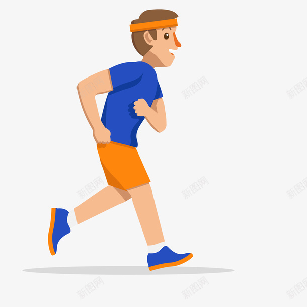 卡通跑步的运动员矢量图ai免抠素材_88icon https://88icon.com 人物设计 卡通 跑步 运动员 锻炼 矢量图