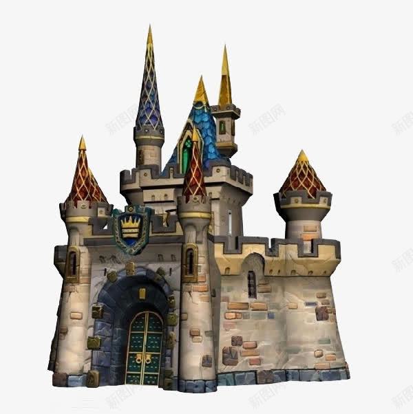 欧式卡通彩色城堡png免抠素材_88icon https://88icon.com 卡通 城堡 彩色城堡 欧式建筑