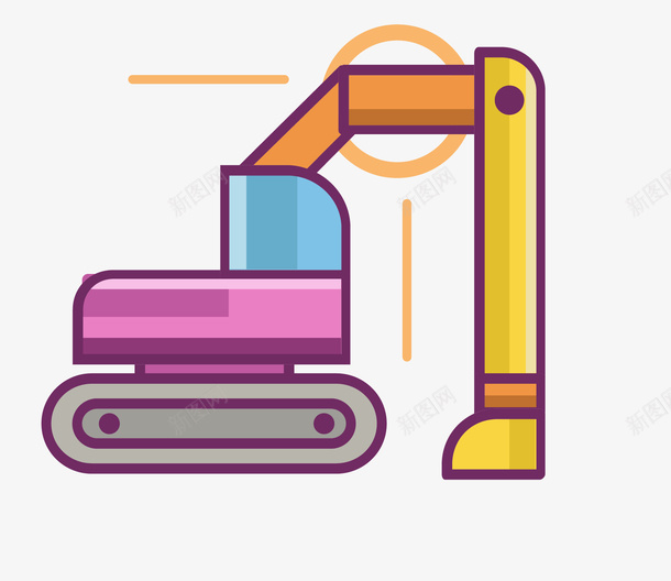 扁化挖屈机矢量图eps免抠素材_88icon https://88icon.com 卡通 扁化挖屈机 施工工具 矢量挖机 矢量施工工具 矢量图