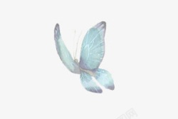 淡蓝色蝴蝶装饰素材
