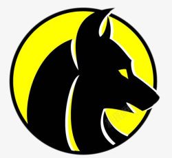 黄色小狼狗动物logo高清图片