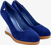 蓝色漂亮女鞋素材