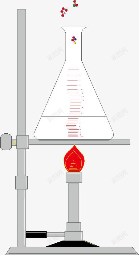 酒精灯和试瓶矢量图eps免抠素材_88icon https://88icon.com 化学实验 试瓶 酒精灯 矢量图